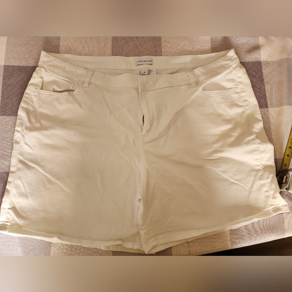 Lane Bryant Plus Size 26W White Shorts